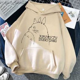 Hoodies pour hommes Sweatshirts Ghibli Totoro Hoody Mens Anime Japonais Play-playing Hoodie 90S Comic Chihiro Miyazaki Graphic Kawaii Sweatshirt Z230726