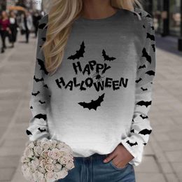 Heren Hoodies Sweatshirts Halloween Dames Sweatshirt Gothic Vleermuisprint Hoodie Street chic Ronde hals Trainingspak Festivalkleding Sudaderas De Mujere L23102