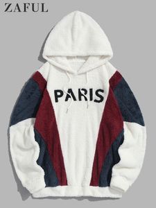 Heren Hoodies Sweatshirts Hooded Hoodie voor mannenletter Borduurde fuzzy baggy streetwear pullover Fall Winter Warm Jumper Heats 230811