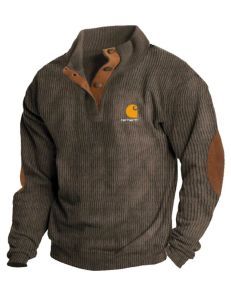 Heren Hoodies Sweatshirts Hoodie Corduroy Plover Henry Casual lange mouwen T-shirt T240226 Drop levering kleding kleding Dhy6r