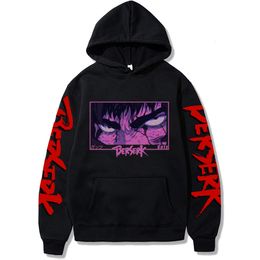 Hommes Hoodies Sweatshirts Japon Anime Berserk Harajuku Guts Eyes Manga Gothique Hiver Pull Mode À Manches Longues Hommes Noir 230113