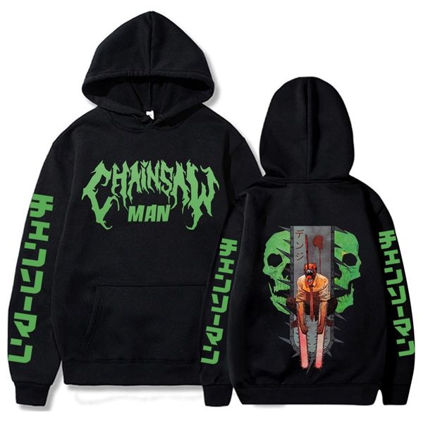 Hommes Hoodies Sweats Japon Anime Chainsaw Homme Hoodies Gothique Dessin Animé Denji Imprimer Chainsaw Homme Streetwear À Manches Longues Femmes Hiver Sweats Vêtements 220906