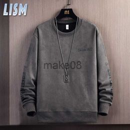 Sudaderas con capucha para hombre Sudaderas LISM 2023 Hombres Sudaderas con capucha de gran tamaño Sudaderas casuales Harajuku Letra impresa Jersey para hombre Oneck Collar Sudaderas con capucha Moda Clothi J230823