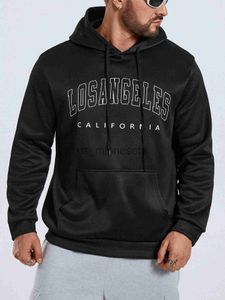 Sweats à capuche pour hommes Sweatshirts Los Angeles California Art Word Mens Streetwear Pocket Trendy Hoodies Automne Hiver Vêtements Confortable Nouveau Sweat À Capuche Mâle Pullov J230818