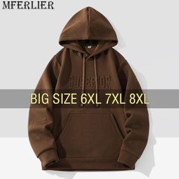 Sweats à capuche pour hommes Sweatshirts hommes à capuche surdimensionné 6XL 7XL 8XL grande taille pulls pleine longueur printemps automne manches longues sport streetwear 230922