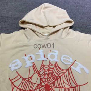 Heren Hoodies Sweatshirts Heren Hoodies Sweatshirts Oversized Sweatshirt Abrikoos Sp5der 555555 Hoodie Mannen Vrouwen Rood 3d Letter Schuim Afdrukken Spinnenweb Ho J230710