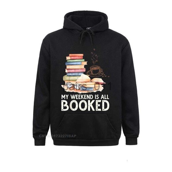 Sudaderas con capucha para hombre Sudaderas con capucha para hombre Sudaderas Mi fin de semana está todo reservado Diseño divertido y lindo de lector de libros Manga larga de alta calidad para mujer Impreso en capuchas de otoño 230306 x