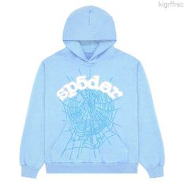 Hoodies pour hommes Sweatshirts New Sky Blue Hoodie Men Femmes 1 Hip Hop Young Thug Spider World Wide 555555 Print Pullover Hoody Light 94Lg