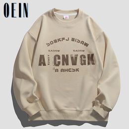 Heren Hoodies Sweatshirts Oein Oversized Crewneck Streetwear Letter Printing Autumn Hip Hop Male vrouwen Casual pullovers 221207