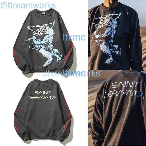 Sweats à capuche pour hommes Sweatshirts Saint Mixxxxx Hajime Sorayama Pull à col rond de style vintage fait à la main pour hommes et femmes C5zx Kzf6