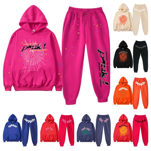 Sudaderas con capucha para hombre Sudaderas con capucha de araña Diseñador para hombre Jersey rojo Sp5der Young Thug 555555 Sudaderas con capucha Hombres Sudadera con capucha para mujer Conjunto de sudadera con tela de araña bordada