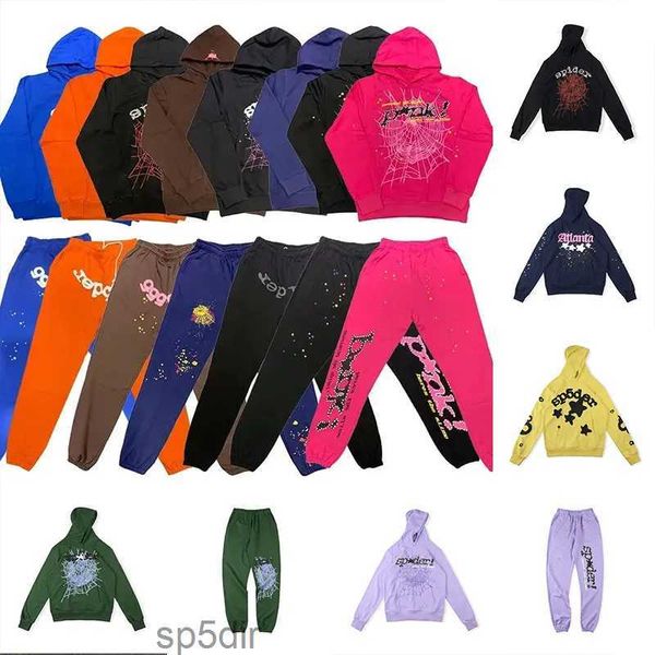 Sudaderas con capucha para hombre Sudaderas Spider Pink 555555 Chándales Conjuntos de diseñador Sudadera con capucha Pantalones Chaqueta Sudadera casual Sp5der Young Thug Set Joggers Impresiones C4WI AL LV94