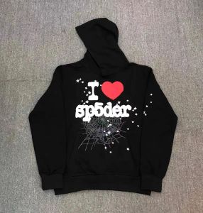 Hoodies pour hommes Sweatshirts Spider Worldwide Young Thug Spder White Rhinstone Sweat à sweat authentique 36