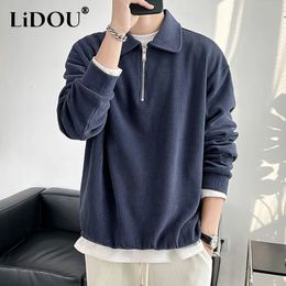 Sudaderas con capucha para hombre Sudaderas Primavera Otoño Moda Suelta Sólido Casual Sudadera Hombre Manga larga Allmatch Negocios Hombre Jersey Tops Streetwear Ropa Hombre 231021