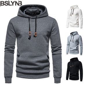 Herren Hoodies Sweatshirts Frühling Herbst Herren Hoodie Hollow Plaid Quilted Cotton Hoodies Stoff Pullover Kapuzenpullover Sweatshirt Hoodies 230729