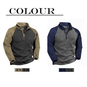 Heren Hoodies Sweatshirts Tactische Outdoor Polar Wollen Jas Jachtpak Warme Rits Decoratieve Trui Winddichte Jas Wandelsweater 231031