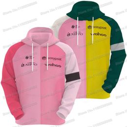 Sudaderas con capucha para hombre Sudaderas Team Nippo Pink Hoodie Hombres Otoño Sudadera France Tour Italy Ciclismo Ropa Hoody Streetwear Coat Sportswear 230725