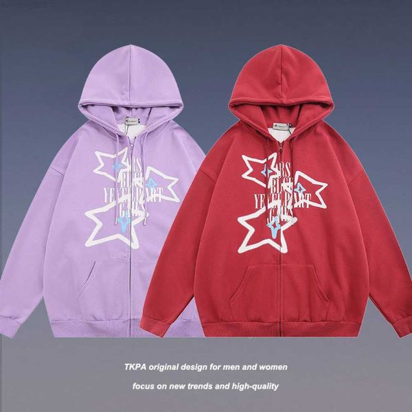 Hoodies pour hommes Sweatshirts TKPA Brand de mode dopamine Doux Couple imprimé cool Pull à capuche Hip Hop Street Street Men de manteau