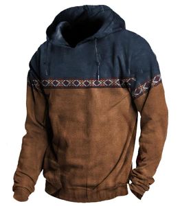 Heren Hoodies Sweatshirts Vintage Winterkleding Loose Casual American Western Cowboy -kostuum Mans Sweatshirt Streetwear Oversized6266612