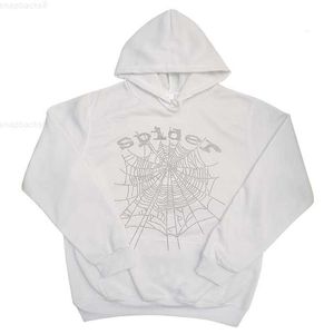 Heren Hoodies Sweatshirts White SP5der katoen ingelegde diamant hoodie Men Women Web grafische kwaliteit Spider 555555 Jonge Thug Y2K Streetwear Q561