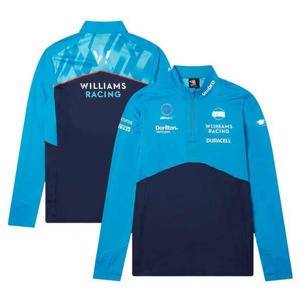 Sudaderas con capucha para hombre Sudaderas Williams Racing Camiseta Polo Abrigo George Russell Nicholas Latifi 2023 Fórmula 1 Ropa para fanáticos del automóvil Poliéster Material de secado rápido