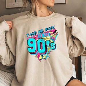 Heren Hoodies Breng me terug naar de jaren 90 Sweatshirt 90s Lover Hoodie Y2K Aesthetic Sweater Retro pullover Vintage Party Crewneck Sweatshirts 240412