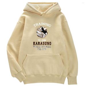 Hoodies masculins s'entraîner à rejoindre Karasuno Volleyball Club Men Hip Hop Street Sweat Washing