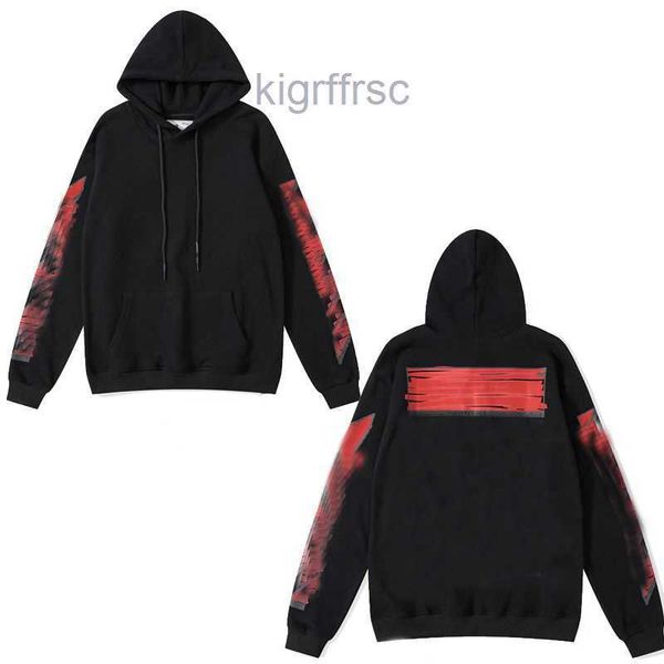 Hoodies pour hommes Trends Sweatshirts Ins Paris Designer Hooded Black Off Women Style Style Myliste Alphabet Rainbow Print Sweat à street