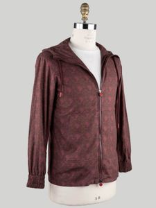 Hoodies pour hommes Wine Red Imprimé à capuche à capuche Kiton Coton Mingles de pull