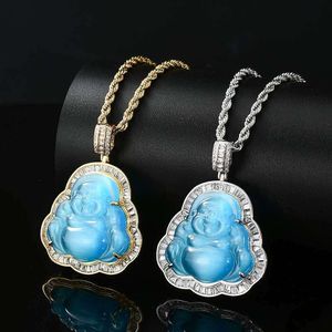 Mens Hot Sale Diamond Jade riant des bijoux plaque à or glacé