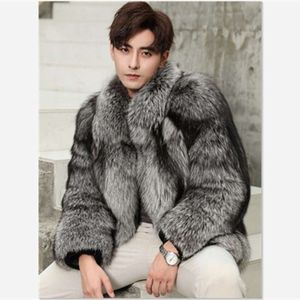 Manteau en fausse fourrure de vison pour hommes, veste intégrée de styliste, courte mode d'hiver 9S5U