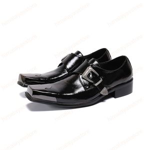 Chaussures habillées italiennes pour hommes Chaussures d'église en cuir Bordeaux Noir Oxfords Cap Toe Social Gents Suit Shoes