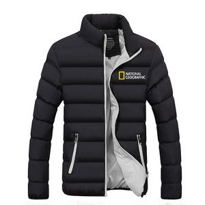 Veste pour hommes Automne Hiver Marque de mode Hommes National Geographic Vêtements Casual Jogging Manteau Zipper Coupe-vent Sportswear 2021 220212