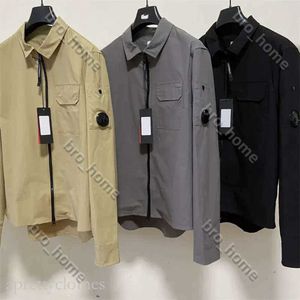 Jaqueta masculina Cp Companys Jaqueta Casaco Uma Lente Lapela Camisa Jaquetas Vestuário Tingido Utilitário Overshirt Ao Ar Livre Homens Cardigan Outerwear Vestir XXL 708U