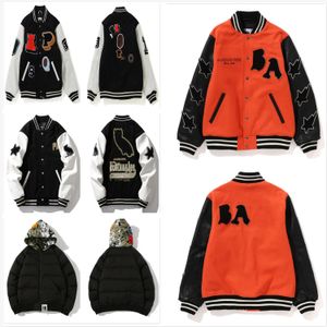 herenjas designer jas varsity jas arc bomberjacks geborduurde letters editie rand opstaande kraag haai vluchtpak paar ster gespikkeld vest E1