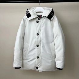 Heren Jacket Designer Down Jackets Top Parkas Winter Puffer Nieuwste stijl Damesjas overjas Zwart Wit middellange modeontwerp Warm warm