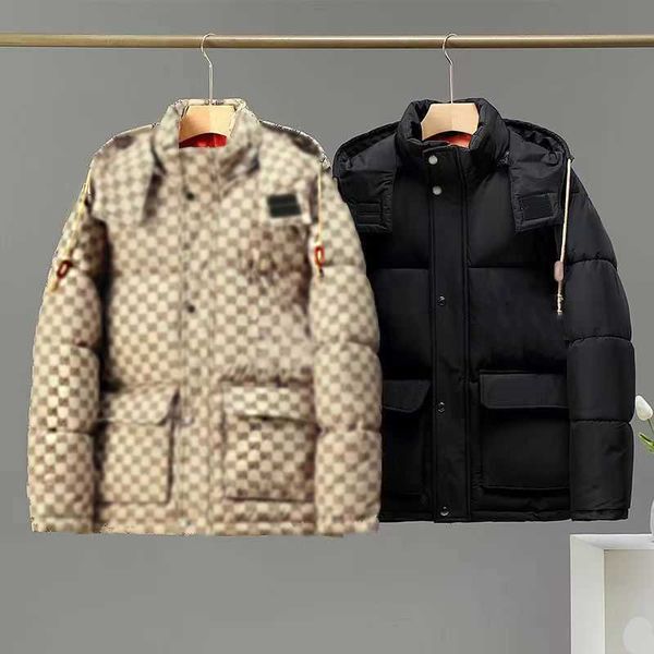 Hommes Veste Down Parka Automne Hiver Femmes Noir Puffer Vestes À Capuchon Premium Casual Extérieur Chaud Épaissi Fermeture À Glissière Kaki Court Manteaux De Designer Pour Veste Mâle1