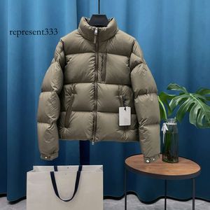 Men Jacket Hoge versie Nieuwe Goose Stand Up Up Collar Small Lamb Leather Winddicht Strip Down Jacket voor mannen en vrouwen