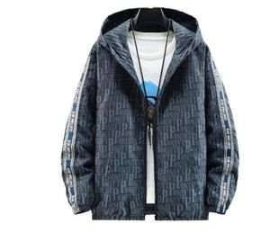 Heren Jacket Hip Hop Wind Breaker Fashion Denim Blue Coats Men Dames Streetwear Outerwear Coat Hip Hop Jackets Hoge kwaliteit 7xl