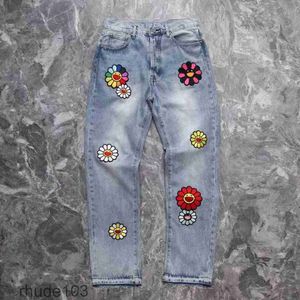Heren jas Kapok jas broek tranen herfst winter Kanyes volledige print schuim hiphop losse witte bloem jeans merk kant-en-klare hoodie 1w8j 9ggxS5TN
