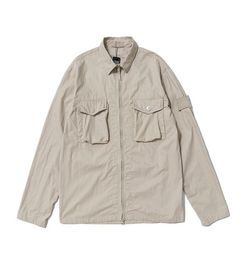 Veste à hommes Revers couchers de vent Shirt Shirt Ghost Shirt Metal Nylon Metallic Italie Style Vêtements à manches longues Outerwear9207070