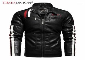 Veste de moto en cuir pour hommes, Section Hit couleur automne hiver manteau décontracté brodé hommes Men039s fourrure Faux8913203