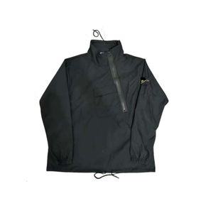 Herrenjacke Stones Designer Island Jacken in Originalqualität, lockere Reißverschlussfunktion, hoher Kragen, lässiger, winddichter Mantel