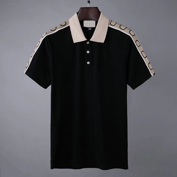 Polos de créateurs pour hommes Chemises pour homme T-shirt de luxe High Street Italie Broderie Jarretière Serpents Petites Abeilles Impression Marques Vêtements Coton Vêtements Tees