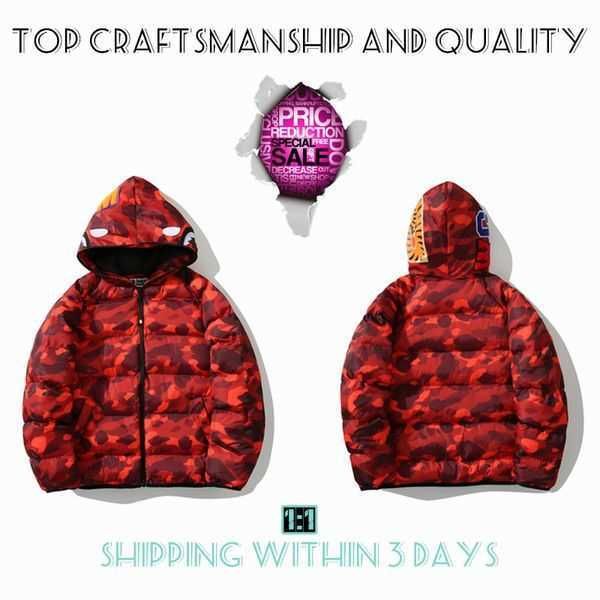 Chaqueta para hombre Mujer Abajo con capucha Warm Parka Hombres Red Puffer Chaquetas estampado de cocodrilo Ropa Outwear Windbreaker Winter Veste Para parejas masculinas Abrigos cortos de diseñador