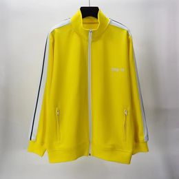 veste pour homme veste pour femme production de manteaux de sport veste à capuche sweat à capuche zippé vêtements de sport pour hommes sur les vêtements petit manteau coupe mince manteau de sport jaune