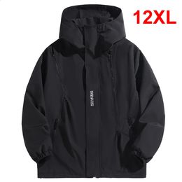 Heren Jassen 10XL 12XL Plus Size Windjack Mannen Waterdichte Jas Effen Kleur Zwarte Jassen Mannelijke Grote Outdoor Bovenkleding 231109