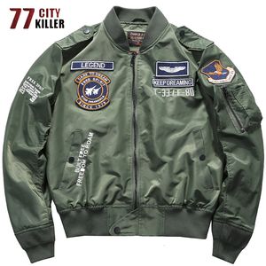 Mens Jackets 77City Killer MA1 printemps Bomber veste hommes militaire coupe-vent pilote mâle Streetwear multipoche manteau Chaqueta Hombre 230203