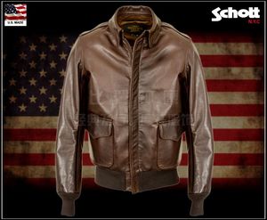 Jackets para hombre Schott Cowhide Slim Fighter Flight Jacket