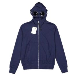 Herenjassen herfst en winter eenvoudige hoodie met ritssluiting en bril persoonlijkheid sweatshirt met capuchon in Britse stijl